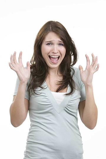 I wie Iiiiih!&ndash; Siehe Erläuterungen zu A. Wenn die Mädels mit ekligen Tieren oder kaltem Nass konfrontiert werden, ändert sich der Tonfall der Kreischerei.