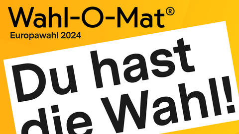 Der Wahl-O-Mat unterstützt Sie zur Europawahl 2024 dabei, Ihre Meinung mit denen der Parteien zu vergleichen.