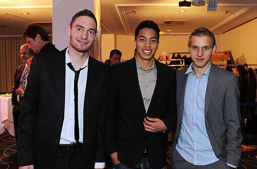Say Cheese: Markus Ziereis, Bobby Wood und Stefan Wannenwetsch.