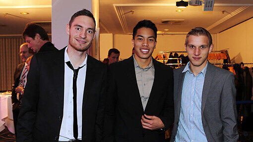 Say Cheese: Markus Ziereis, Bobby Wood und Stefan Wannenwetsch. Say Cheese: Markus Ziereis, Bobby Wood und Stefan Wannenwetsch.