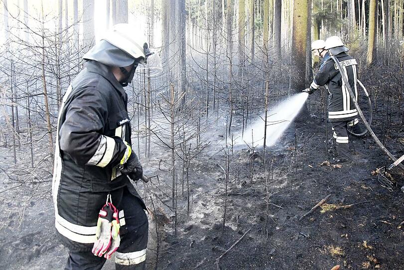 In der Nähe von Landshut standen am Freitagabend knapp 20.000 Quadratmeter Wald in Flammen. Rund 300 Einsatzkräfte waren bis tief in die Nacht im Einsatz, um den Brand unter Kontrolle zu bekommen.
