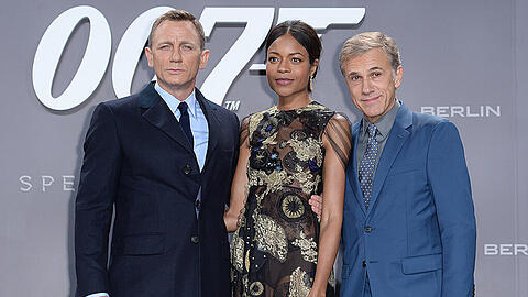 Daniel Craig, Naomi Harris und Christoph Waltz.