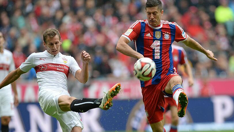 Robert Lewandowski traf gegen den VfB Stuttgart nur den Pfosten