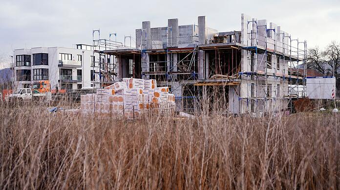 Neu gebaute Häuser in Baden-Württemberg.