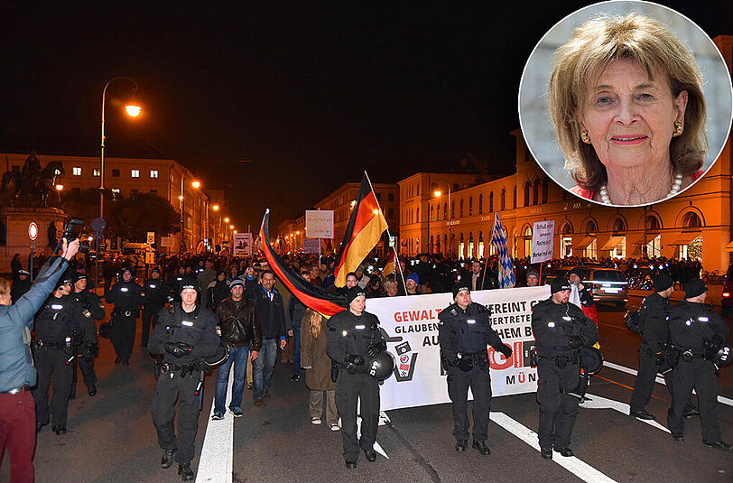 Charlotte Knobloch, die Präsidentin der Israelitischen Kultusgemeinde München und Oberbayern, bezeichnet die Pegida-Bewegung als "rassistisch, fremdenfeindlich, antisemitisch &ndash; kurzum menschenverachtend".