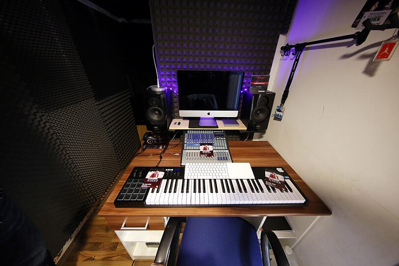 ...und sogar ein kleines Tonstudio ...