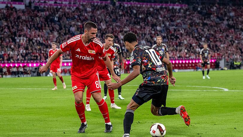 Traf zum 1:0 für den FC Bayern gegen Union Berlin: Jamal Musiala. Traf zum 1:0 für den FC Bayern gegen Union Berlin: Jamal Musiala.