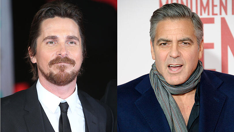 Chrisitan Bale (l.) ist von George Clooneys (r.) Paparazzi-Kritik gelangweilt Chrisitan Bale (l.) ist von George Clooneys (r.) Paparazzi-Kritik gelangweilt