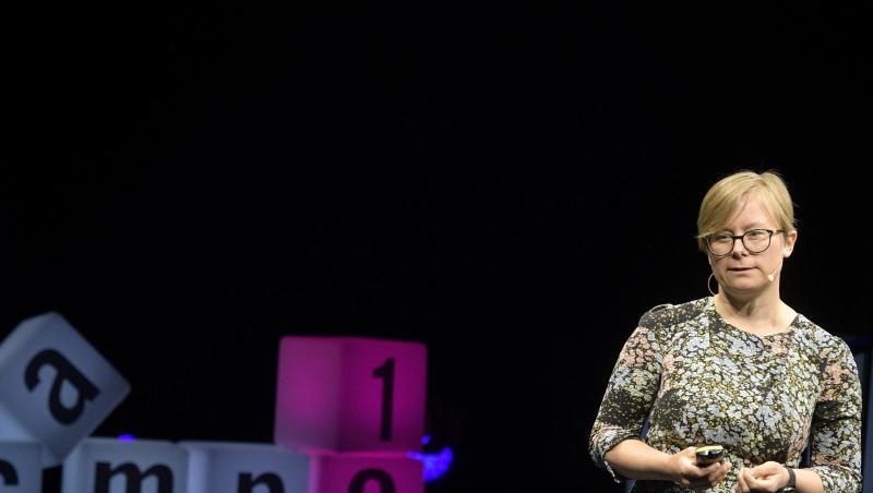 Kjersti Thorneus, Product Director Consumer Business des Medienkonzerns Schibsted, referiert beim newscamp 2019. Foto: Stefan Puchne Kjersti Thorneus, Product Director Consumer Business des Medienkonzerns Schibsted, referiert beim newscamp 2019. Foto: Stefan Puchne