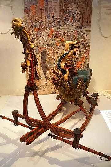 Scharfes Gefährt: Der Rennschlitten des begeisterten Schneerutschers Max Emanuel steht im Marstallmuseum.