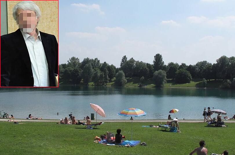 Der Heimstettner See östlich von München: Hier kam es zu den Misshandlungen im Schlauchboot. Walter M. (kleines Bild) droht jetzt die Sicherungsverwahrung.