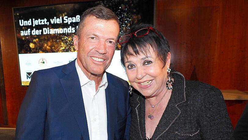 Lothar Matthäus mit Uschi Ackermann. Lothar Matthäus mit Uschi Ackermann.