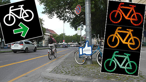 Grüner Pfeil und Rot, gelb, go! Für Radler soll&rsquo;s künftig schneller gehen.