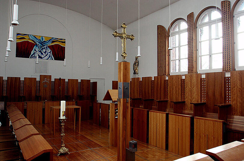 Das Kloster St. Bonifaz: Hier beten die Mönche zusammen.
