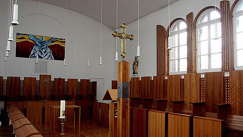 Das Kloster St. Bonifaz: Hier beten die Mönche zusammen.