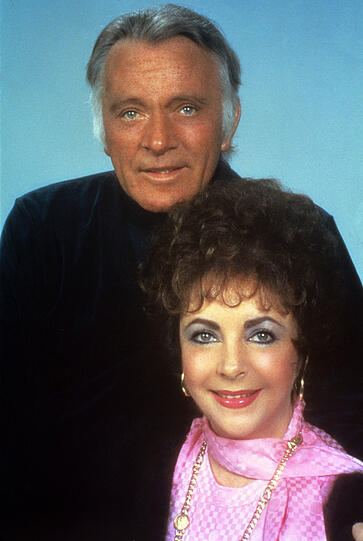 Liz Taylor und Richard Burton im Jahr 1983.