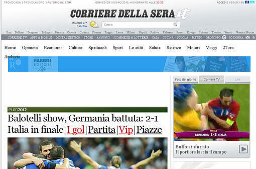 Die italienische Presse feiert nicht nur Doppel-Torschützen Mario Balotelli.
