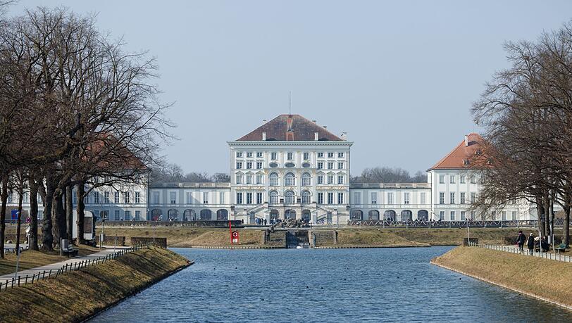 Außenansicht des Schloß Nymphenburg, dem einstigen Sommersitz der Wittelsbacher.
