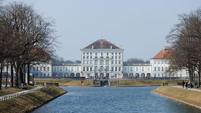 Außenansicht des Schloß Nymphenburg, dem einstigen Sommersitz der Wittelsbacher.