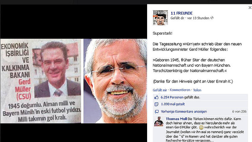 Lustiges Missgeschick der Printredaktion der Hürriyet - aufgeschnappt für Facebook von den Kollegen von 11 Freunde. Lustiges Missgeschick der Printredaktion der Hürriyet - aufgeschnappt für Facebook von den Kollegen von 11 Freunde.