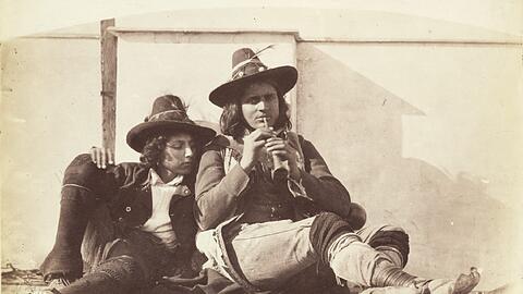Carlo Baldassarre Simelli (1811- nach 1877) hat 1858 Hirtenbuben fotografiert.