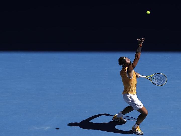Der Spanier Rafael Nadal zog klar ins Viertelfinale ein.