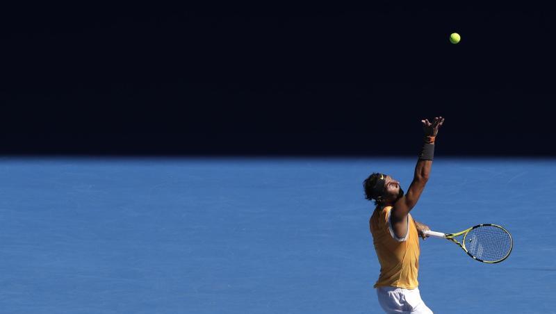 Der Spanier Rafael Nadal zog klar ins Viertelfinale ein. Der Spanier Rafael Nadal zog klar ins Viertelfinale ein.