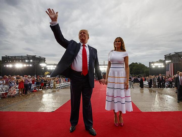Donald Trump und die First Lady Melania Trump während der Feierlichkeiten.
