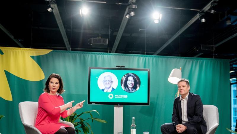 Die Grünen-Vorsitzenden Annalena Baerbock und Robert Habeck beim digitalen Politischen Aschermittwoch ihrer Partei.