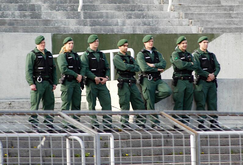 Auch die Polizei zeigte Präsenz.