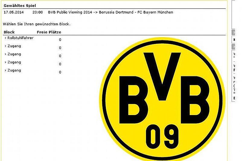 Alle Plätze vergeben: 14.000 Tickets hat der BVB am Montag binnen Stunden für das Public Viewing auf dem Berliner Messegelände verkauft.