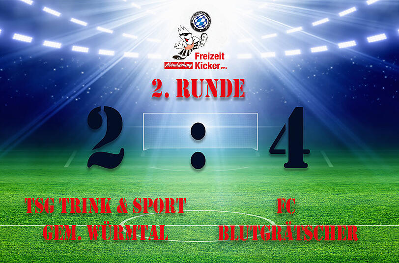 Der FC Blutgrätscher gewinnt mit 2:4 gegen den TSG.