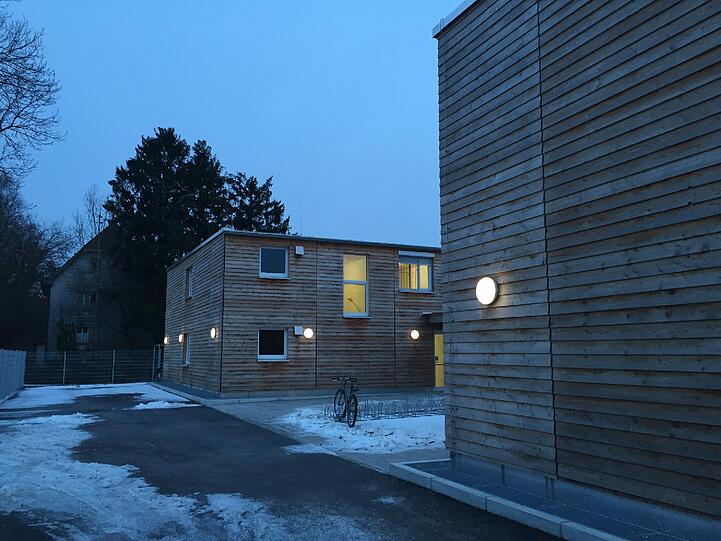 Die Flüchtlingsunterkunft in Lochhausen.