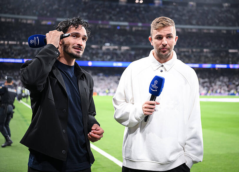 Die Prime-Video Experten Mats Hummels (l.) und Christoph Kramer.