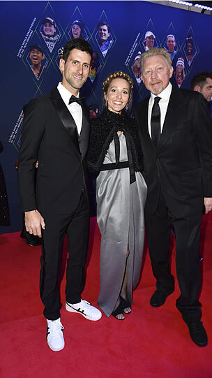 ...hier zusammen mit seiner Frau Jelena Ristic und Boris Becker.