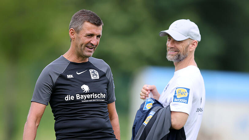 Nehmen einen weiteren Offensivspieler unter die Lupe: Michael Köllner (l.) und Günther Gorenzel.