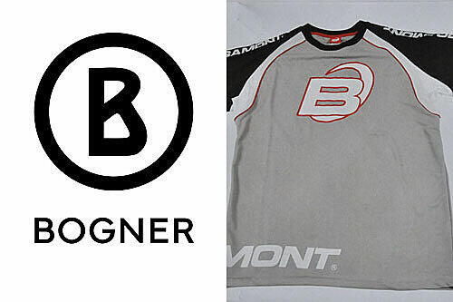 Links: Das Willy Bogner-Logo: ein B im Kreis. Rechts: Und das ist das Bergamont-Logo auf dem Trikot.