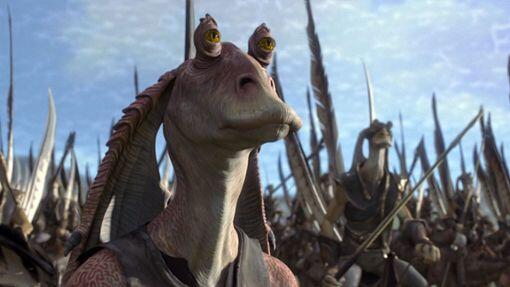 Jar Jar Binks - Das computergenerierte Problem der zweiten Trilogie.