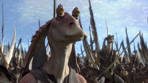 Jar Jar Binks - Das computergenerierte Problem der zweiten Trilogie.