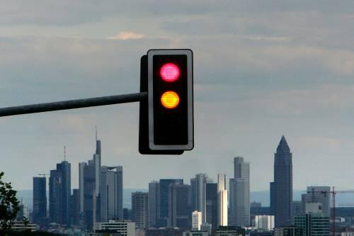 Noch sehr zögerlich bei der Kreditvergabe: Banken in Deutschlands Geld-Hauptstadt Frankfurt.