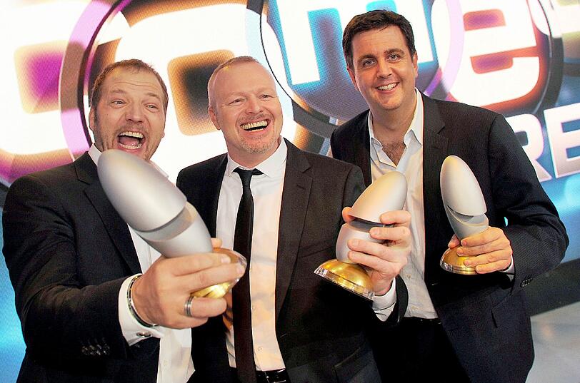 Mario Barth, Stefan Raab und Bastian Pastewka (l-r)