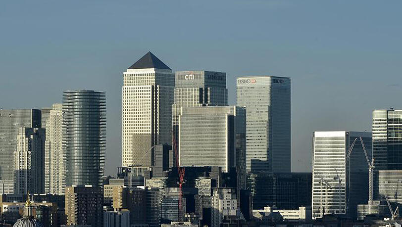 Londons Finanz- und Bankendistrikt "Canary Wharf" in London. Londons Finanz- und Bankendistrikt "Canary Wharf" in London.