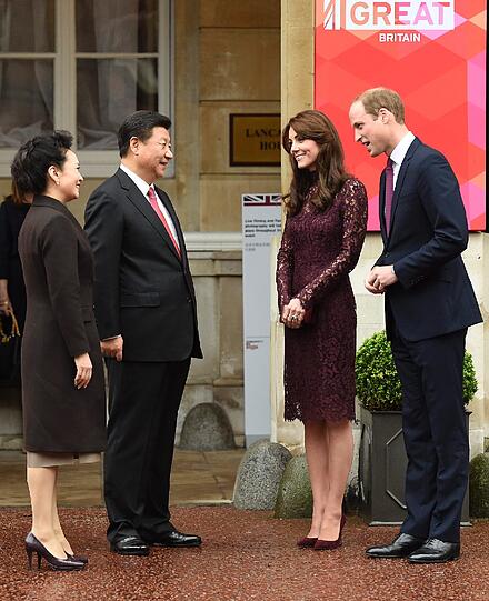 Prinz William und Herzogin Kate empfangen am Mittwoch den chinesischen Präsidenten Xi Jinping und seine Frau Peng Liyuan in London.