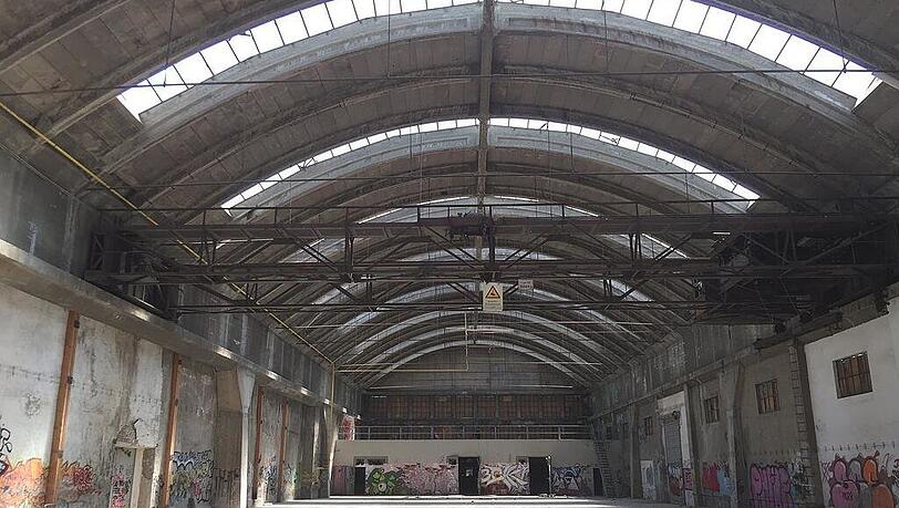 Der Industriecharme der Hallen (links die Tonnenhalle) soll erhalten bleiben.