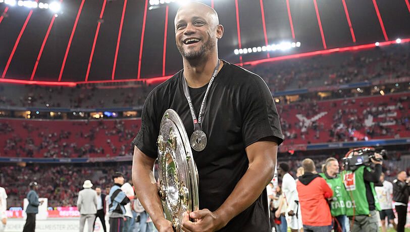 Vincent Kompany gewann mit dem FC Bayern in seiner ersten Saison gleich die Deutsche Meisterschaft.