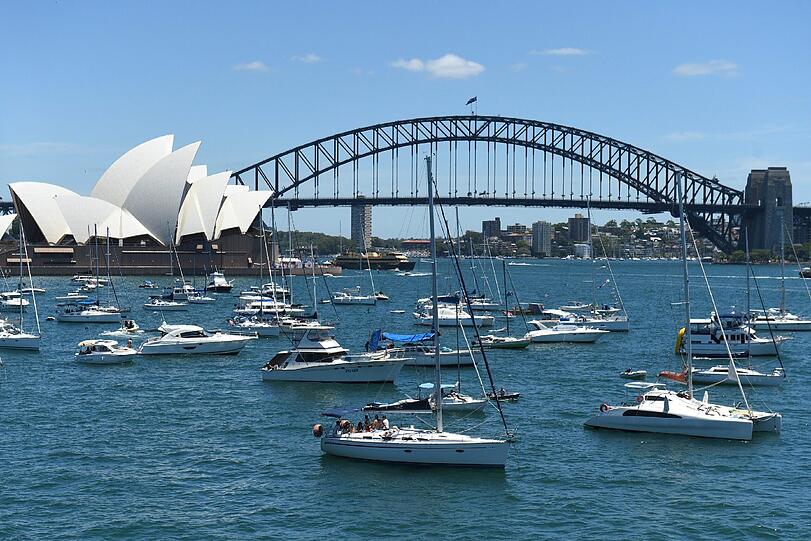 Platz neun: Australien. Besonders der Hafen mit der Harbour Bridge sind in der Millionenstadt Sydney sehenswert.