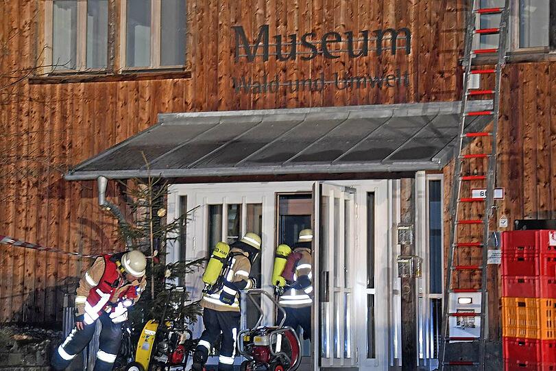 Die Feuerwehr rettete wichtige Kulturgüter aus dem Museum.