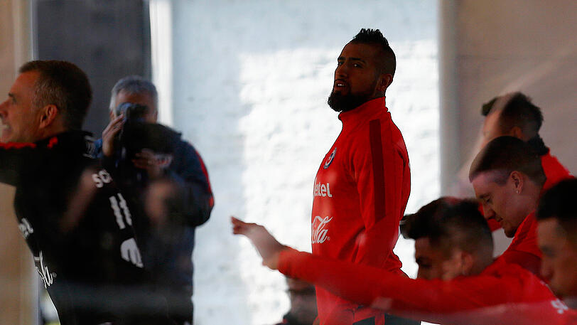 Arturo Vidal beim Training mit der chilenischen Nationalmannschaft.