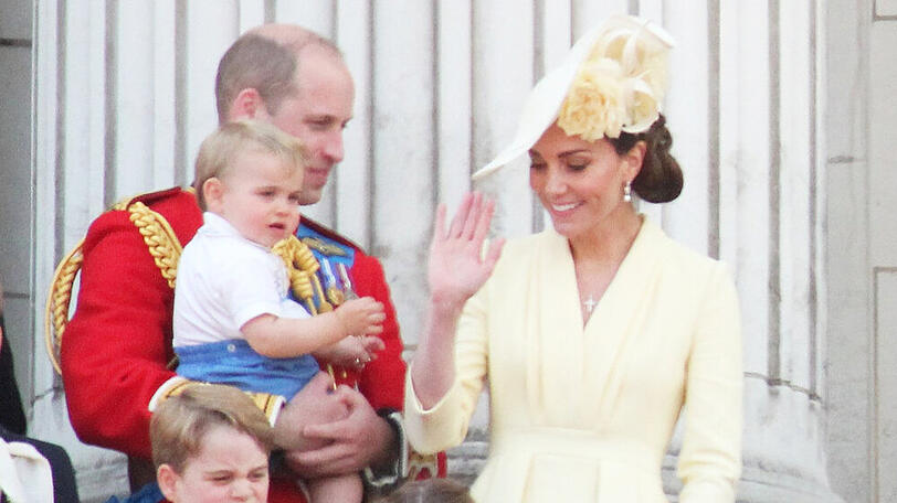 Kate, William und die Kinder Louis, Charlotte und George