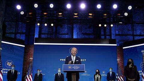 Der gewählte US-Präsident Joe Biden stellt seine Kandidatinnen und Kandidaten für Schlüsselposten in seiner künftigen Regierung vor.
